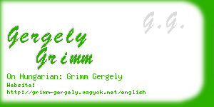 gergely grimm business card